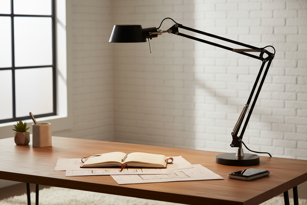 Shop premium task lamps with adjustable lighting for your workspace. Reduce eye strain with focused LED desk lamps designed for productivity. Ergonomic lighting solutions for your home office.