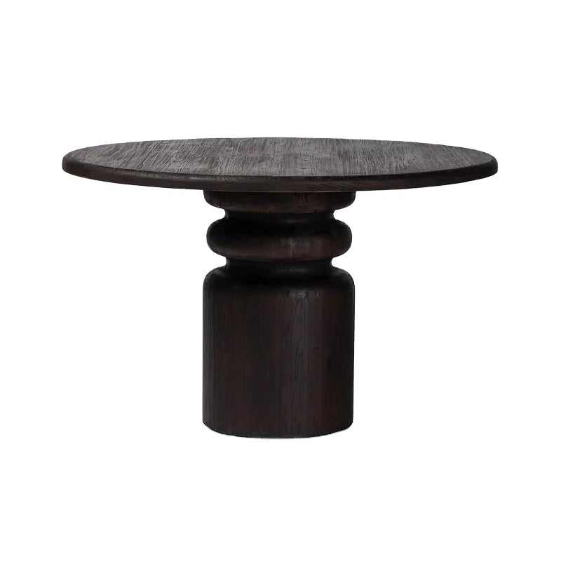 RH AMERICAN Solid Wood Round Coffee Table for Home Office Lounge
