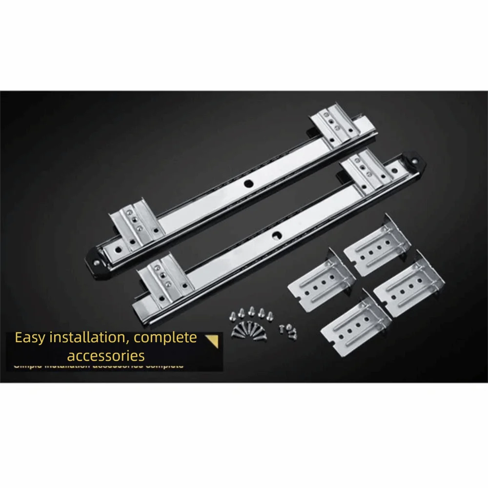 Premium Under-Desk Keyboard Tray with Heavy-Duty Slide Rails – Space-Saving Storage Drawer for Home Office