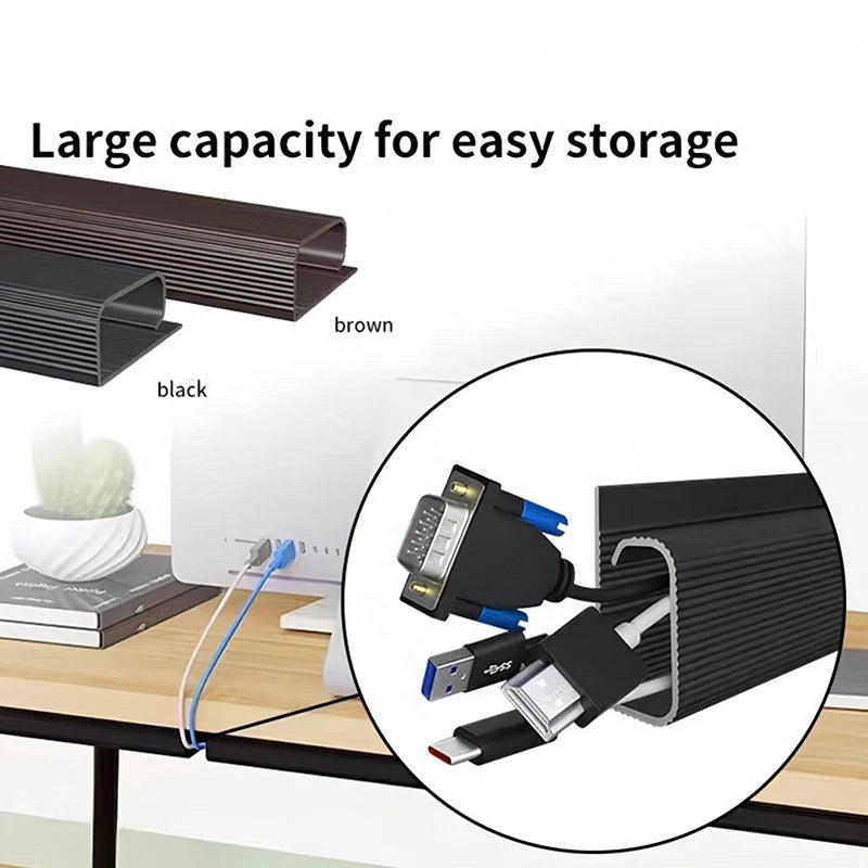TPXCKZ Under-Desk Cable Management Tray – No-Drill Wire Organizer for Home Office Workspace