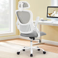 JHK Ergonomic Mesh Office Chair with Adjustable Headrest, Lumbar Support, and Flip-Up Armrests