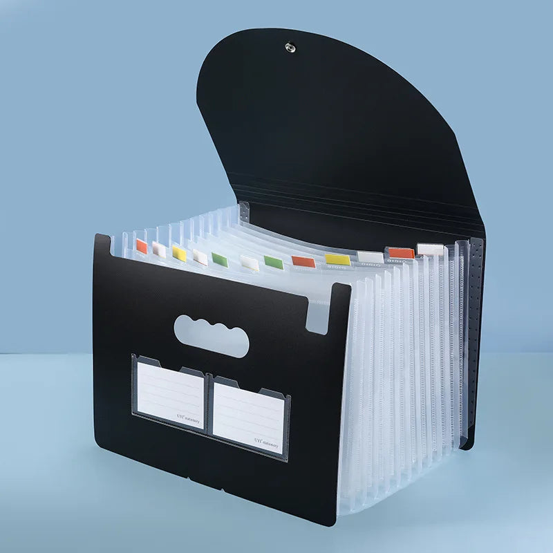 Professional Expanding File Organizer - 12-25 Pocket Accordion Folder for Home Office Document Storage