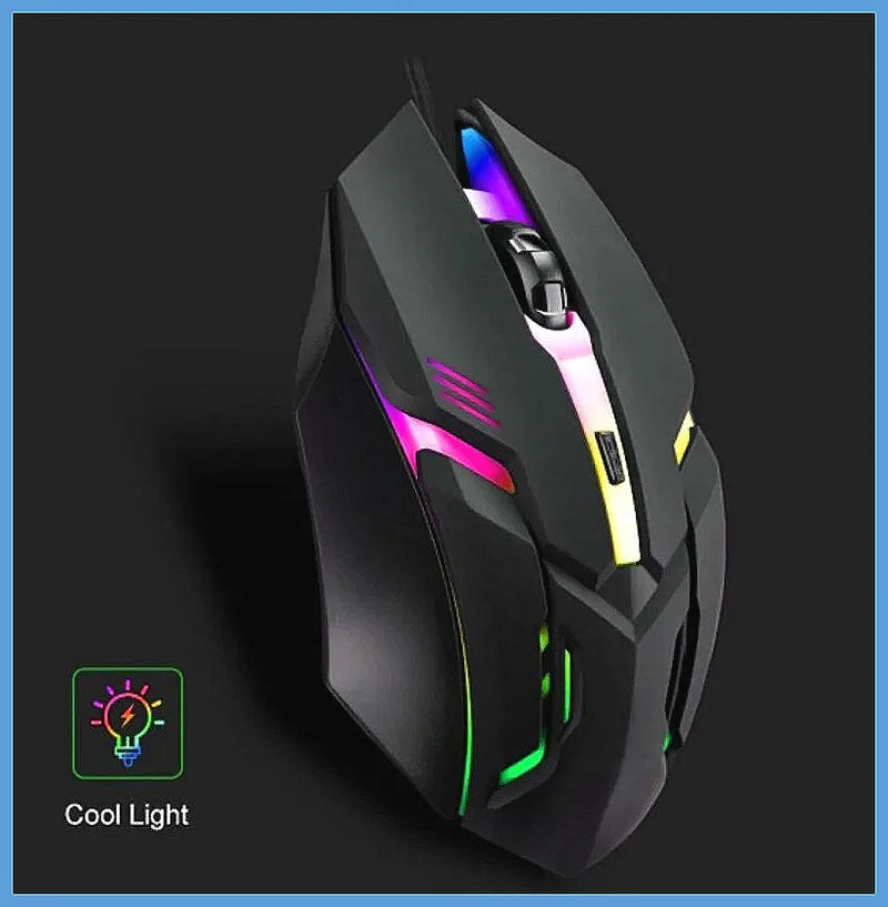 Premium Ergonomic Gaming Mouse – USB RGB Backlit with 4 Programmable Buttons for Home Office & PC