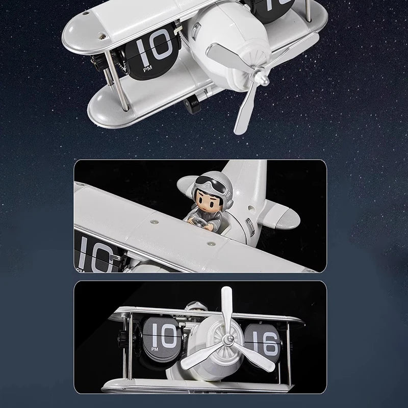 OENY Modern Flip Desk Clock – Nordic Design Table Clock for Home Office & Creative Workspaces