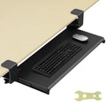 VEVOR 26.8in Under Desk Keyboard Tray Slide in/out Ergonomic Universal Keyboard Tray No-Drilling C-Clamps Easy to Install