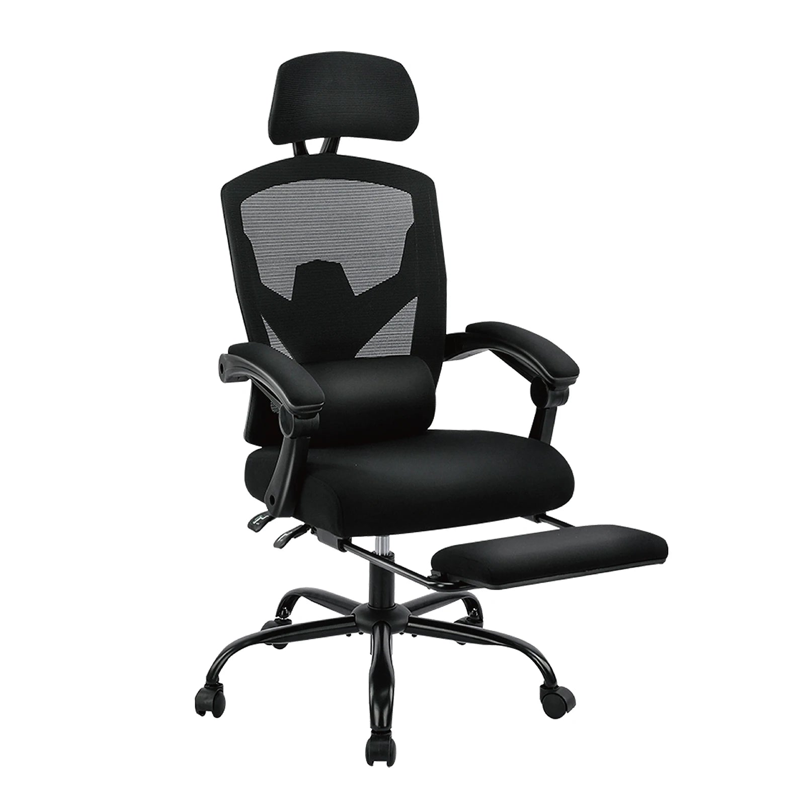 JHK Ergonomic High-Back Mesh Office Chair with Reclining Function, Lumbar Support, and Retractable Footrest
