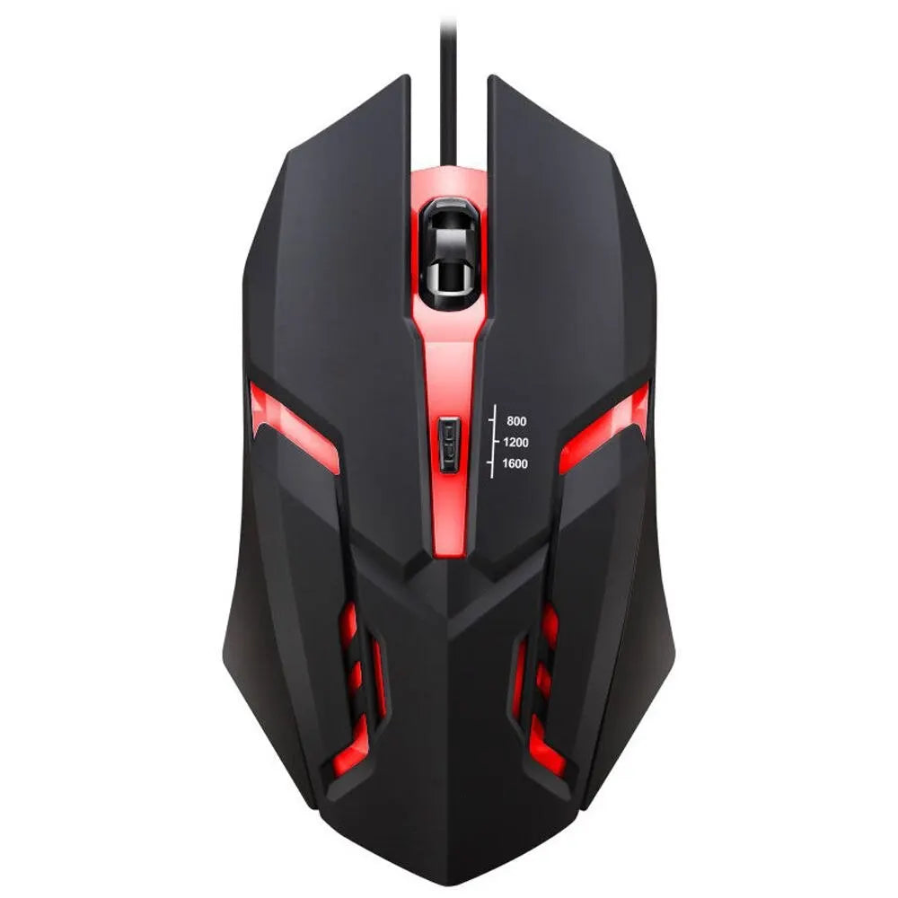 Premium Ergonomic Gaming Mouse – USB RGB Backlit with 4 Programmable Buttons for Home Office & PC
