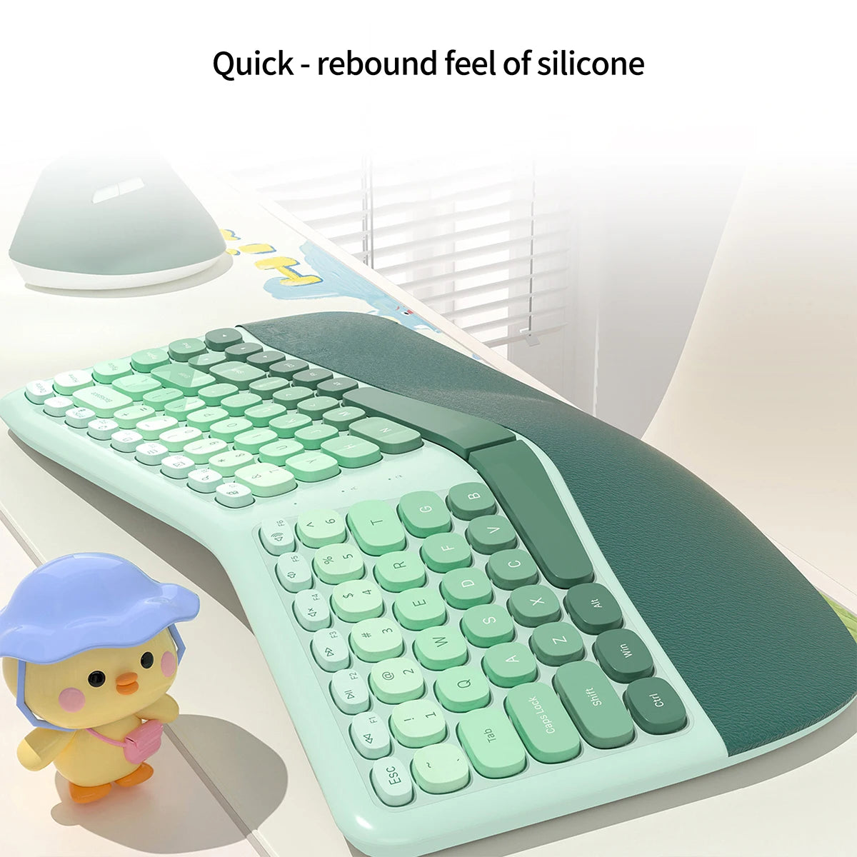 MOFii BOMI Wireless Ergonomic Keyboard & Mouse Set – Split Design for Home Office Productivity