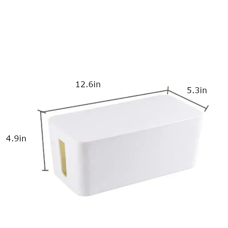 YIYUEQIANLI Cable Management Box - Desktop Power Strip Organizer for Home Office