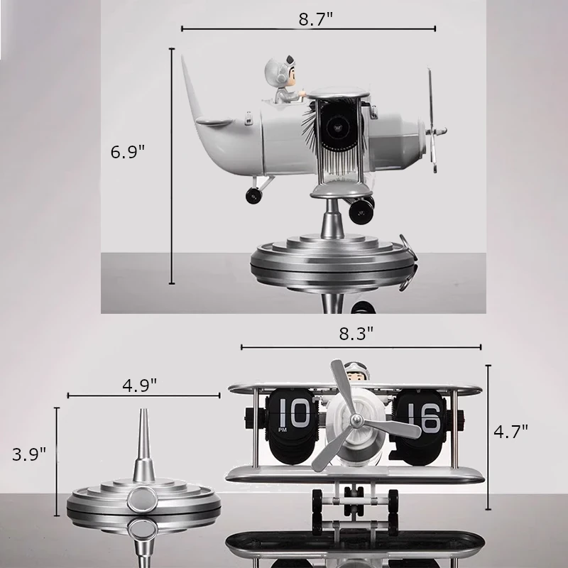 OENY Modern Flip Desk Clock – Nordic Design Table Clock for Home Office & Creative Workspaces